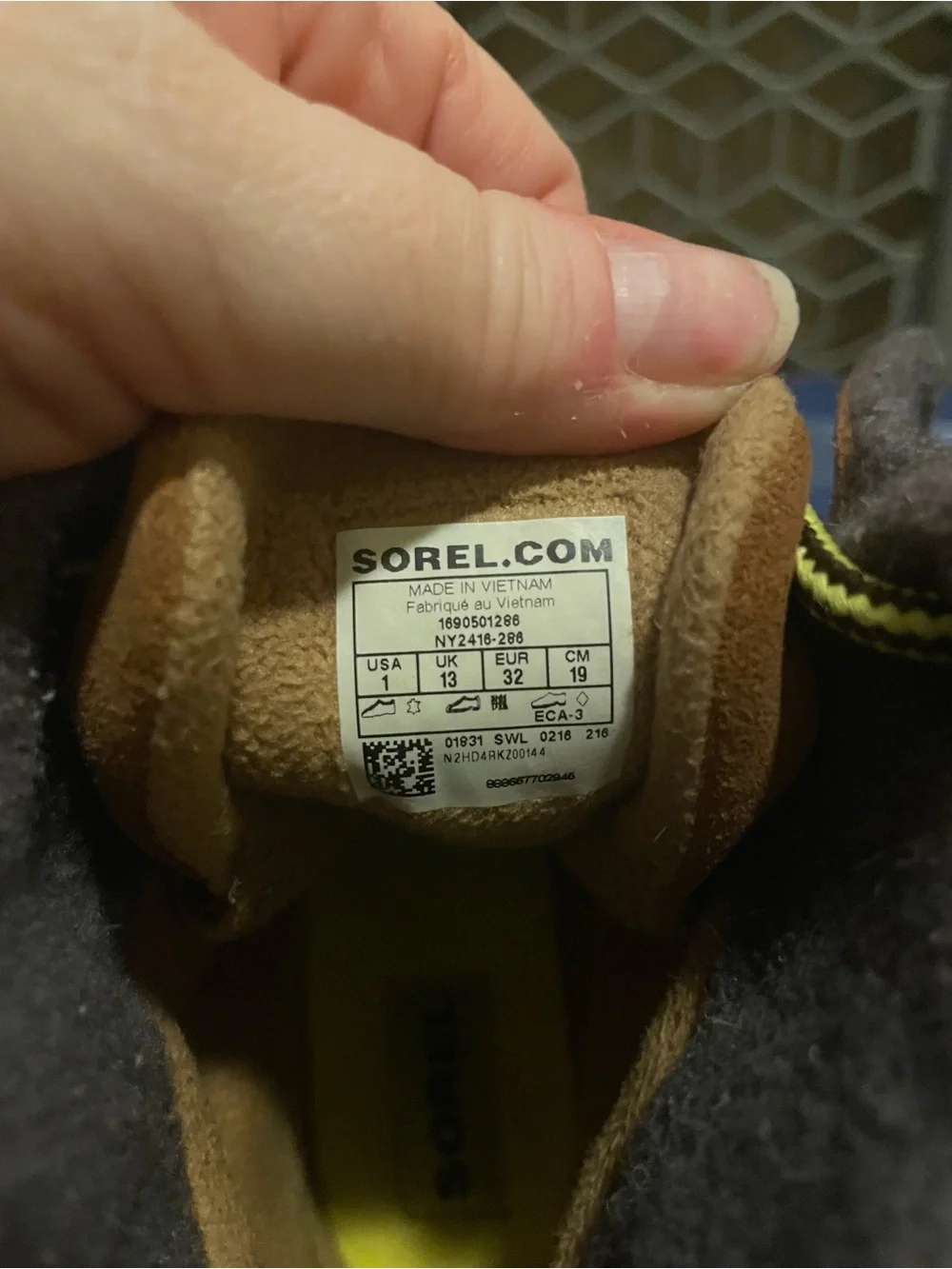 Sorel Kids Brown and Tan Waterproof Winter Boots with Yellow-Trim Laces